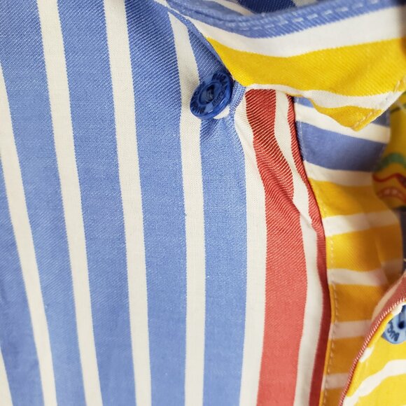 Bugatchi Uomo Long Sleeve Button Up Shirt Primary Color Stripes Size Large - Picture 5 of 10
